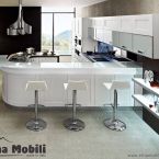 Cucina moderna con penisola particolare