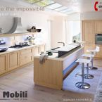 Cucina in legno con isola moderna Sicilia